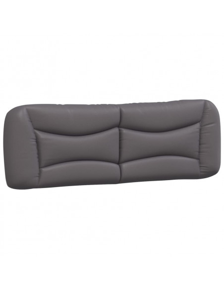 Letto con Materasso Grigio 160x200 cm in Similpelle