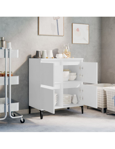 Credenza Bianca 60x35x70 cm in Legno Multistrato