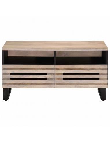 Tavolino da Salotto 80x55x40 cm Legno Massello di Mango