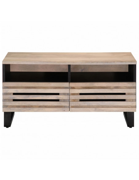 Tavolino da Salotto 80x55x40 cm Legno Massello di Mango