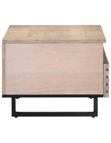 Tavolino da Salotto 80x55x40 cm Legno Massello di Mango