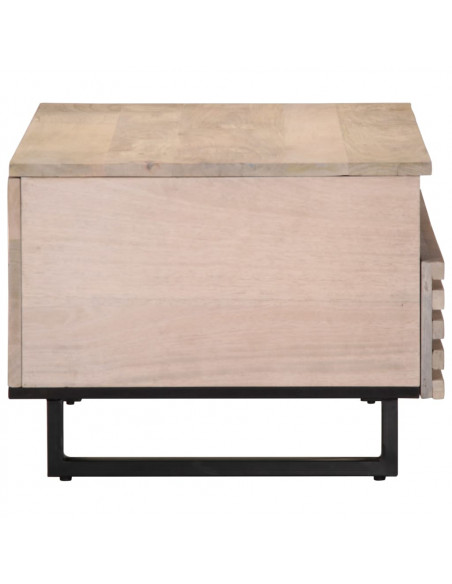 Tavolino da Salotto 80x55x40 cm Legno Massello di Mango
