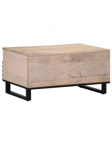 Tavolino da Salotto 80x55x40 cm Legno Massello di Mango