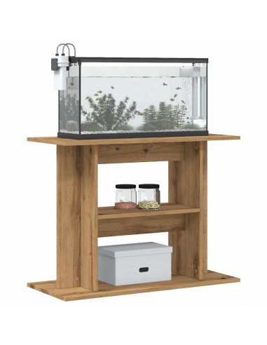 Supporto Acquario 80x35x60 cm Multistrato Rovere Artigianale