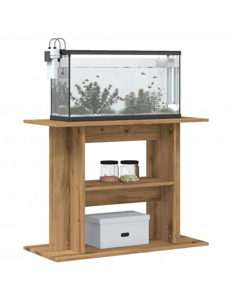 Supporto Acquario 80x35x60 cm Multistrato Rovere Artigianale