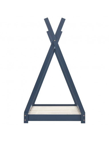 Giroletto per Bambini Grigio in Massello di Pino 90x200 cm