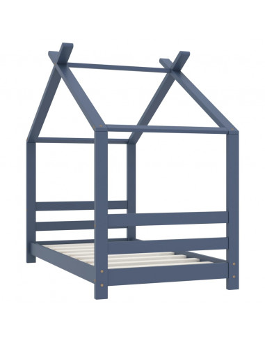 Giroletto per Bambini Grigio in Massello di Pino 70x140 cm