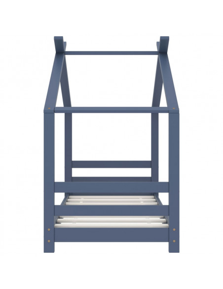 Giroletto per Bambini Grigio in Massello di Pino 70x140 cm