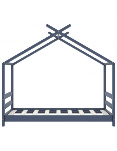 Giroletto per Bambini Grigio in Massello di Pino 70x140 cm