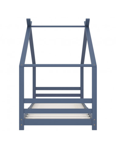 Giroletto per Bambini Grigio in Massello di Pino 90x200 cm