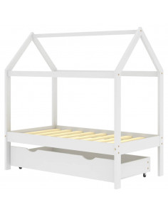 Giroletto per Bambini Cassetto Bianco in Pino Massello 70x140cm 2