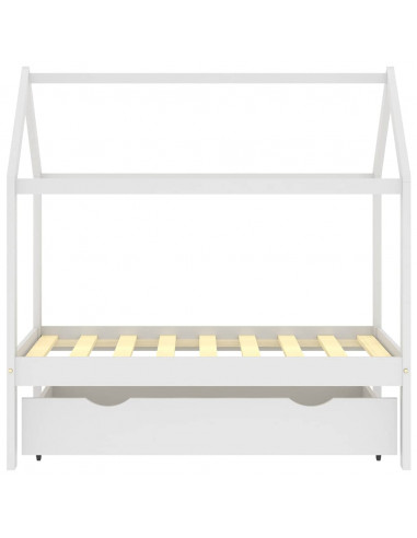 Giroletto per Bambini Cassetto Bianco in Pino Massello 70x140cm