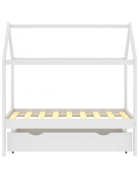 Giroletto per Bambini Cassetto Bianco in Pino Massello 70x140cm