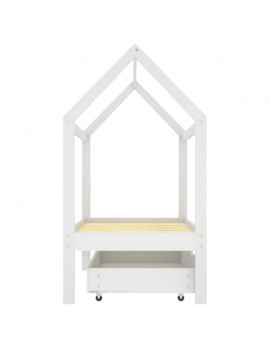 Giroletto per Bambini Cassetto Bianco in Pino Massello 70x140cm