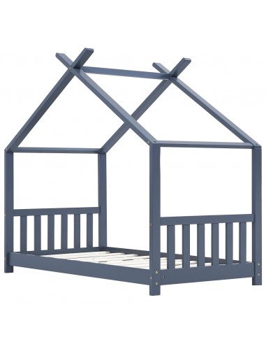 Giroletto per Bambini Grigio in Massello di Pino 70x140 cm