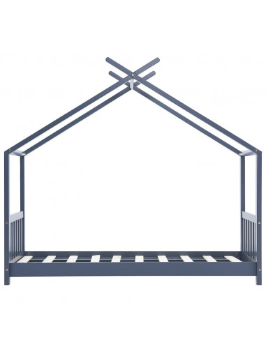 Giroletto per Bambini Grigio in Massello di Pino 70x140 cm