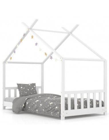 Giroletto per Bambini Bianco in Massello di Pino 70x140 cm