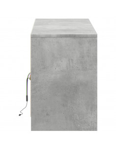 Mobile Porta TV con LED Grigio Cemento 139,5x34x50cm Truciolato 2