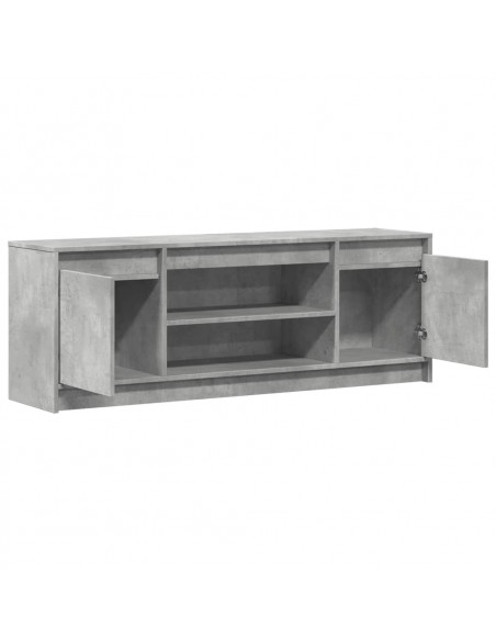 Mobile Porta TV con LED Grigio Cemento 139,5x34x50cm Truciolato