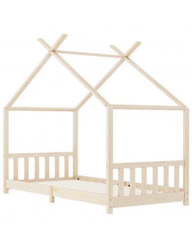 Giroletto per Bambini in Legno Massello di Pino 90x200 cm