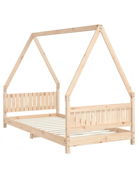 Giroletto per Bambini 90x190 cm in Legno Massello di Pino