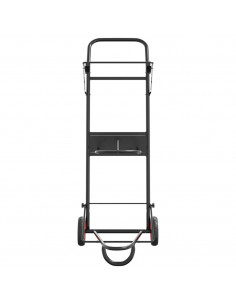 Carrello da Sella Pieghevole Nero in Acciaio 2
