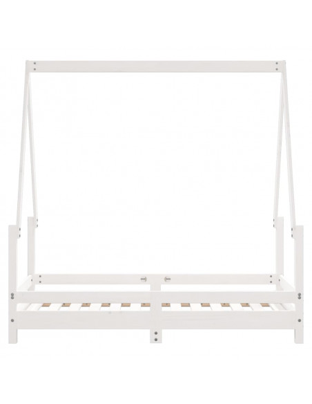 Giroletto per Bambini Bianco 70x140cm in Legno Massello di Pino