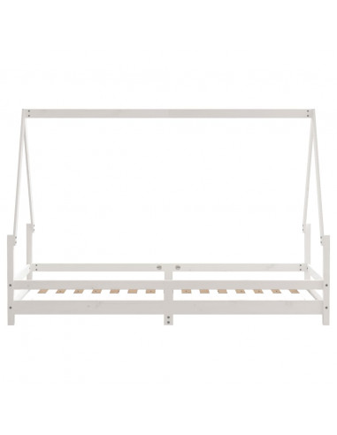 Giroletto per Bambini Bianco 80x200cm in Legno Massello di Pino