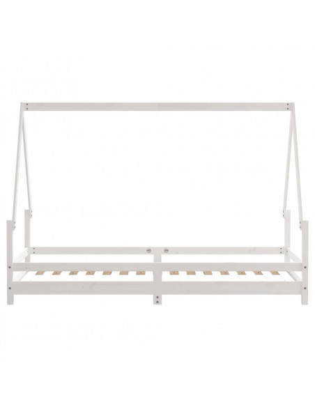 Giroletto per Bambini Bianco 80x200cm in Legno Massello di Pino