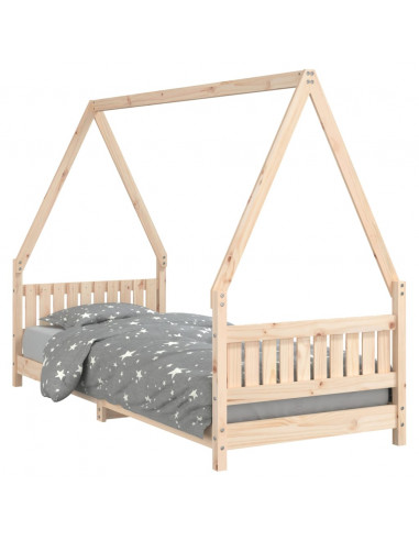 Giroletto per Bambini 80x200 cm in Legno Massello di Pino