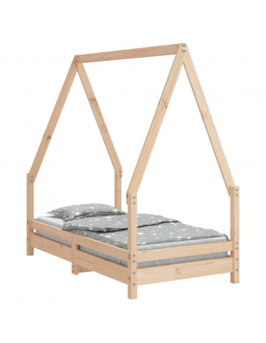 Giroletto per Bambini 70x140 cm in Legno Massello di Pino