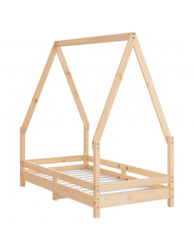 Giroletto per Bambini 70x140 cm in Legno Massello di Pino