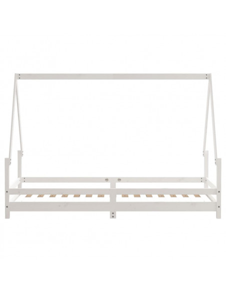 Giroletto per Bambini Bianco 90x200cm in Legno Massello di Pino