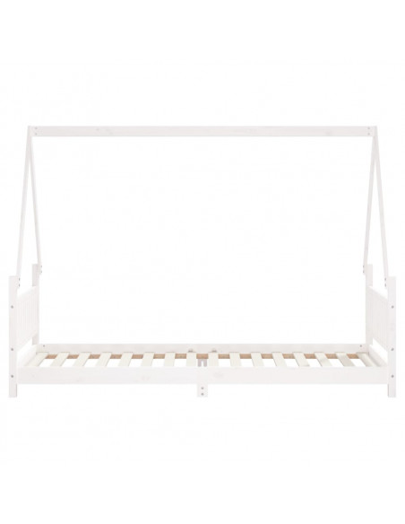 Giroletto per Bambini Bianco 80x200cm in Legno Massello di Pino