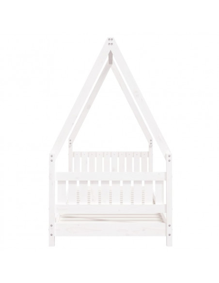 Giroletto per Bambini Bianco 80x200cm in Legno Massello di Pino