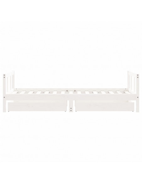 Giroletto Bambini con Cassetti Bianco 90x190 cm Massello Pino