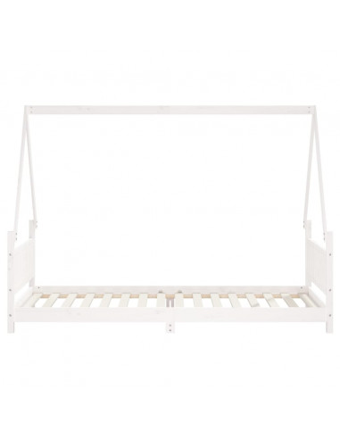 Giroletto per Bambini Bianco 90x200cm in Legno Massello di Pino