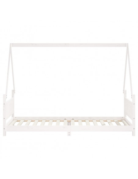 Giroletto per Bambini Bianco 90x200cm in Legno Massello di Pino