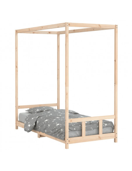 Giroletto per Bambini 90x190 cm in Legno Massello di Pino
