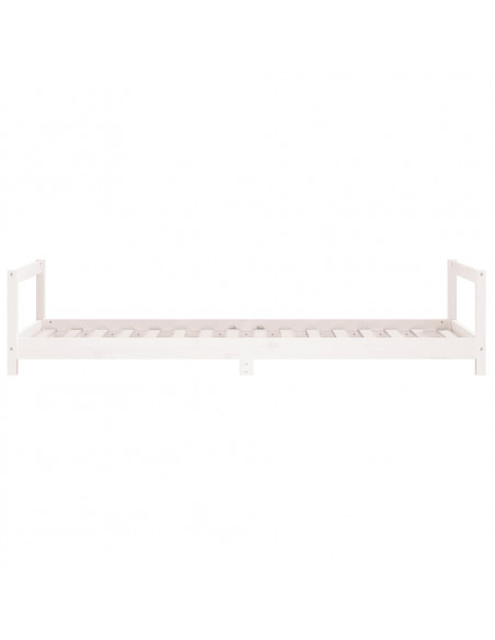 Giroletto per Bambini Bianco 80x200cm in Legno Massello di Pino