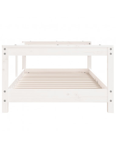 Giroletto per Bambini Bianco 70x140cm in Legno Massello di Pino