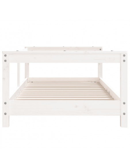 Giroletto per Bambini Bianco 70x140cm in Legno Massello di Pino