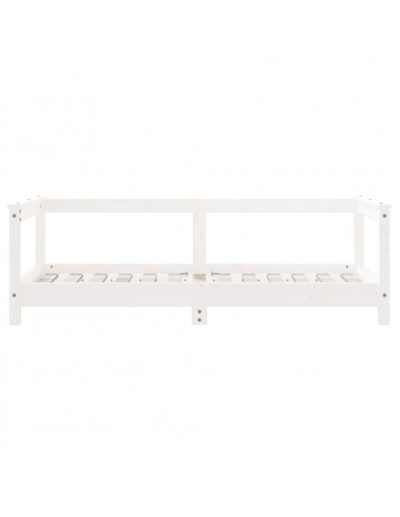 Giroletto per Bambini Bianco 70x140cm in Legno Massello di Pino