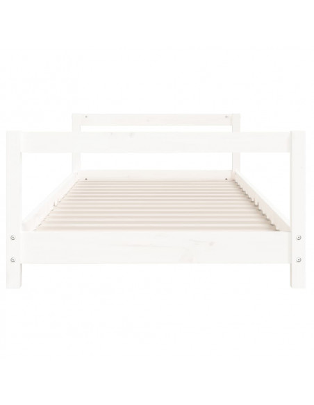 Giroletto per Bambini Bianco 90x190cm in Legno Massello di Pino