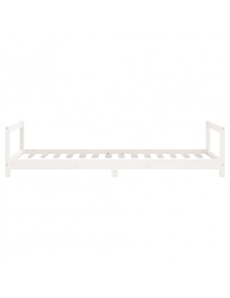 Giroletto per Bambini Bianco 90x190cm in Legno Massello di Pino