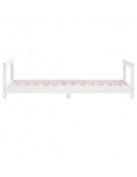 Giroletto per Bambini Bianco 80x160cm in Legno Massello di Pino