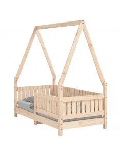 Giroletto per Bambini 70x140 cm in Legno Massello di Pino 2