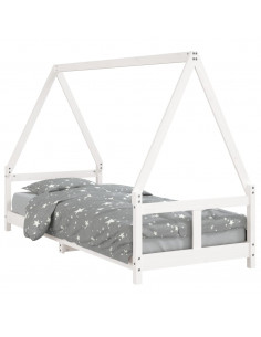 Giroletto per Bambini Bianco 80x200cm in Legno Massello di Pino 2