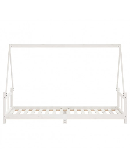 Giroletto per Bambini Bianco 80x200cm in Legno Massello di Pino