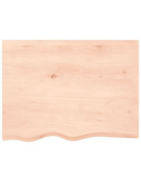 Ripiano a Parete 80x60x(2-4) cm Massello Rovere Non Trattato